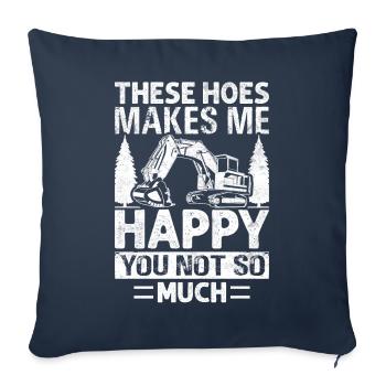Drôle de pilote de pelle HEO - Housse de coussin décorative 45 x 45 cm - bleu marine - Devant