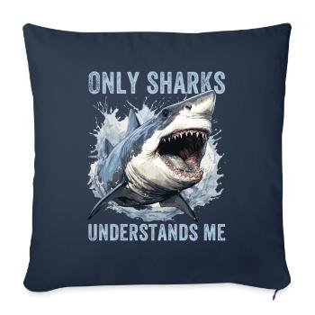 Scuba divers, instructors, and fun snorkeling - Sofa pillowcase 17,3'' x 17,3'' (45 x 45 cm) - navy - Front