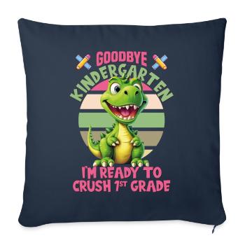 Schulkind Zur Einschulung Goodbye Kindergarten - Sofakissenbezug 45 x 45 cm - Navy - Vorne