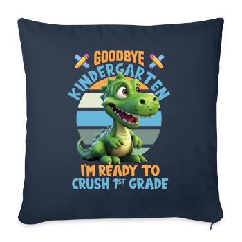 Schulkind Zur Einschulung Goodbye Kindergarten - Sofakissenbezug 45 x 45 cm - Navy - Vorne