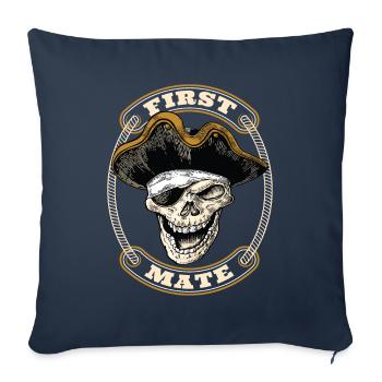 First Mate Pirate Pirate Pirate Pirate Pirate - Sofa pillowcase 17,3'' x 17,3'' (45 x 45 cm) - navy - Front