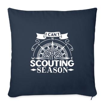 Je ne peux pas - c’est la saison des scouts - Housse de coussin décorative 45 x 45 cm - bleu marine - Devant