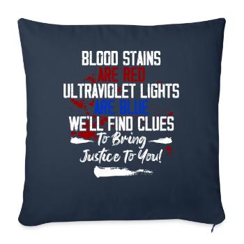 Lustiger Gerichtsmediziner - Sofakissenbezug 45 x 45 cm - Navy - Vorne