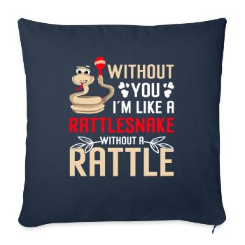 Relationship Snakes Gift Rattlesnake Rattle - Sofa pillowcase 17,3'' x 17,3'' (45 x 45 cm) - navy - Front