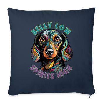 Dog Saying Dachshund Design for Dog Lovers - Sofa pillowcase 17,3'' x 17,3'' (45 x 45 cm) - navy - Front
