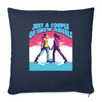 Ice skater Ice skating Ice skating - Sofa pillowcase 17,3'' x 17,3'' (45 x 45 cm) - navy - Front