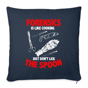 Lustiger Gerichtsmediziner - Sofakissenbezug 45 x 45 cm - Navy - Vorne