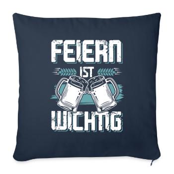 feiern bier - Sofakissenbezug 45 x 45 cm - Navy - Vorne