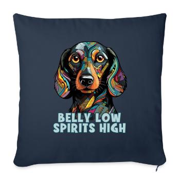 Dog Saying Dachshund Design for Dog Lovers - Sofa pillowcase 17,3'' x 17,3'' (45 x 45 cm) - navy - Front