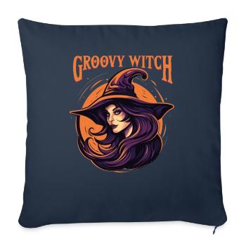 Art sombre magique Conceptions de sorcières occultes - Housse de coussin décorative 45 x 45 cm - bleu marine - Devant