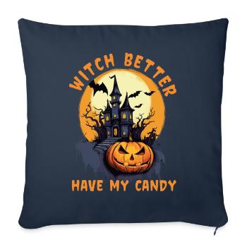 Halloween design for the Halloween party - Sofa pillowcase 17,3'' x 17,3'' (45 x 45 cm) - navy - Front