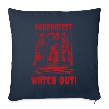 Horrorfest Watch Out Vintage Halloween - Sofa pillowcase 17,3'' x 17,3'' (45 x 45 cm) - navy - Front