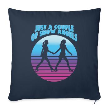 Ice skater Ice skating Ice skating - Sofa pillowcase 17,3'' x 17,3'' (45 x 45 cm) - navy - Front