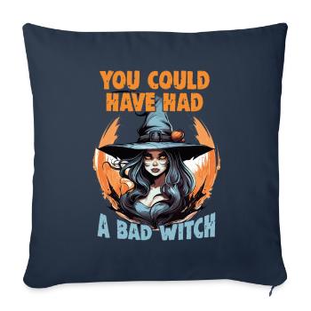 Art sombre magique Conceptions de sorcières occultes - Housse de coussin décorative 45 x 45 cm - bleu marine - Devant