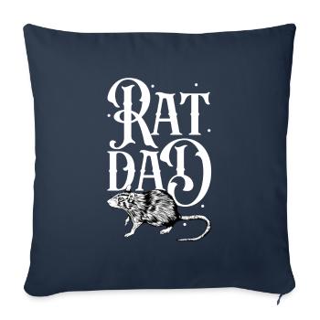 Rat Owner - Rat Daddy - Sofa pillowcase 17,3'' x 17,3'' (45 x 45 cm) - navy - Front
