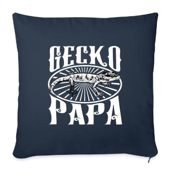 Gecko lover - Gecko Papa - Sofa pillowcase 17,3'' x 17,3'' (45 x 45 cm) - navy - Front