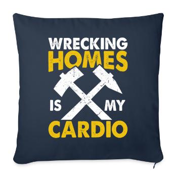 Fun day of house demolition - Sofa pillowcase 17,3'' x 17,3'' (45 x 45 cm) - navy - Front