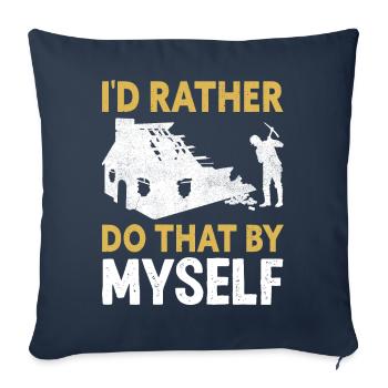 Fun day of house demolition - Sofa pillowcase 17,3'' x 17,3'' (45 x 45 cm) - navy - Front