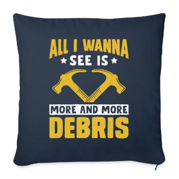 Fun day of house demolition - Sofa pillowcase 17,3'' x 17,3'' (45 x 45 cm) - navy - Front