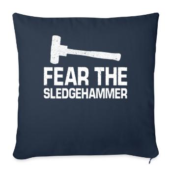 Fun day of house demolition - Sofa pillowcase 17,3'' x 17,3'' (45 x 45 cm) - navy - Front