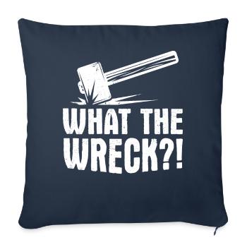 Drôle de démolition de maison Jour Sledgehammer - Housse de coussin décorative 45 x 45 cm - bleu marine - Devant