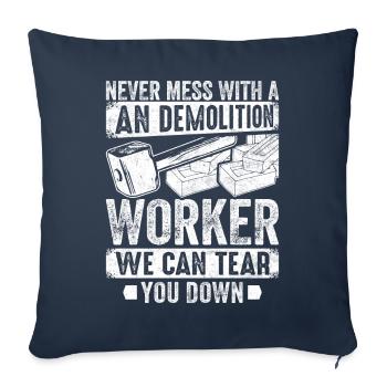 Fun day of house demolition - Sofa pillowcase 17,3'' x 17,3'' (45 x 45 cm) - navy - Front