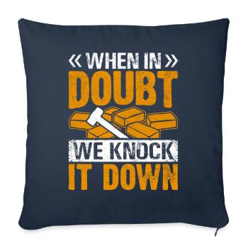 Fun day of house demolition - Sofa pillowcase 17,3'' x 17,3'' (45 x 45 cm) - navy - Front