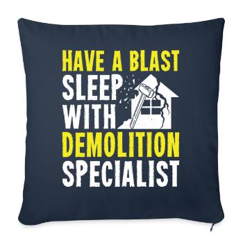 Fun day of house demolition - Sofa pillowcase 17,3'' x 17,3'' (45 x 45 cm) - navy - Front