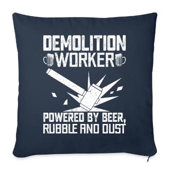 Fun day of house demolition - Sofa pillowcase 17,3'' x 17,3'' (45 x 45 cm) - navy - Front