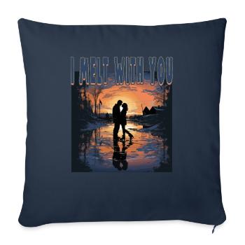 Eisläuferin Eislaufen Schlittschulaufen - Sofakissenbezug 45 x 45 cm - Navy - Vorne