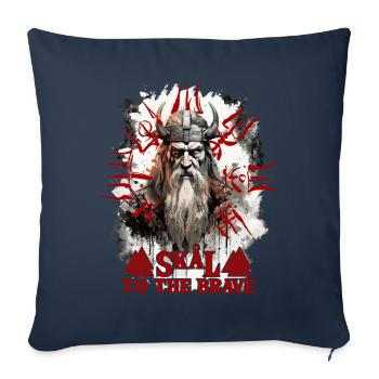 Made by odin Viking culture - Sofa pillowcase 17,3'' x 17,3'' (45 x 45 cm) - navy - Front