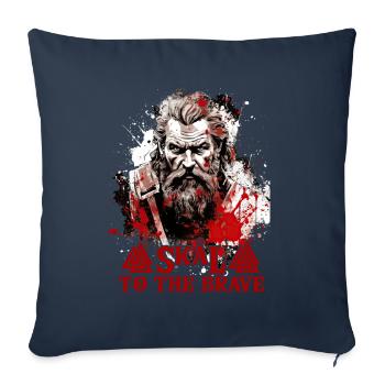 Skal to the brave Viking culture - Sofa pillowcase 17,3'' x 17,3'' (45 x 45 cm) - navy - Front
