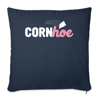 Funny Cornhole Girl Player Corn Hole - Housse de coussin décorative 45 x 45 cm - bleu marine - Devant