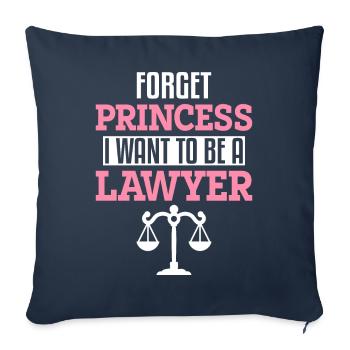 Étudiants en droit - Housse de coussin décorative 45 x 45 cm - bleu marine - Devant