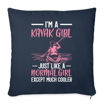 Kayaking Paddling Lover Kayak - Sofa pillowcase 17,3'' x 17,3'' (45 x 45 cm) - navy - Front