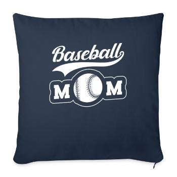 Maman baseball, maman baseball - Housse de coussin décorative 45 x 45 cm - bleu marine - Devant