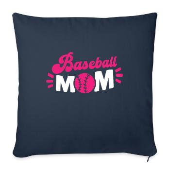 Maman baseball, maman baseball - Housse de coussin décorative 45 x 45 cm - bleu marine - Devant
