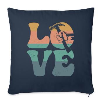 Carpenter Woodworking Woodworker Carpenter - Sofa pillowcase 17,3'' x 17,3'' (45 x 45 cm) - navy - Front