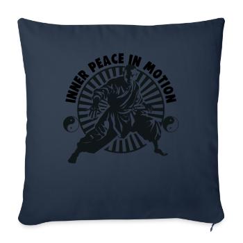 Tai Chi Design Inner Peace in Motion Taijiquan - Sofa pillowcase 17,3'' x 17,3'' (45 x 45 cm) - navy - Front