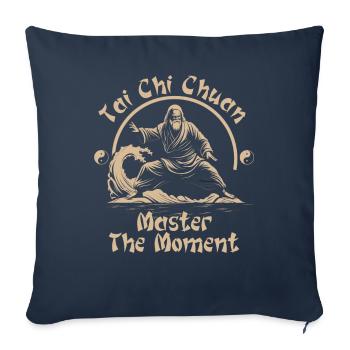 Tai Chi Chuan Master the Moment Taijiquan - Sofa pillowcase 17,3'' x 17,3'' (45 x 45 cm) - navy - Front