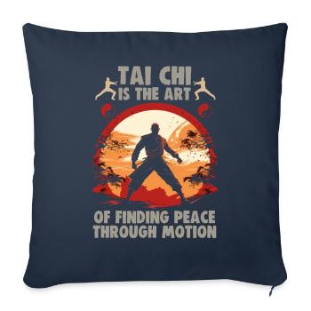 Tai Chi is the art of finding peace Taijiquan - Sofa pillowcase 17,3'' x 17,3'' (45 x 45 cm) - navy - Front