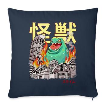 Kaiju Slime Japanese Anime Monsters - Sofa pillowcase 17,3'' x 17,3'' (45 x 45 cm) - navy - Front