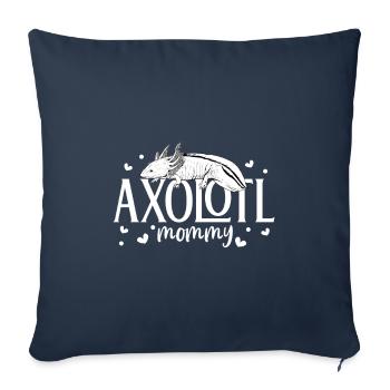 Axolotl Propriétaire - Axolotl Mama - Housse de coussin décorative 45 x 45 cm - bleu marine - Devant