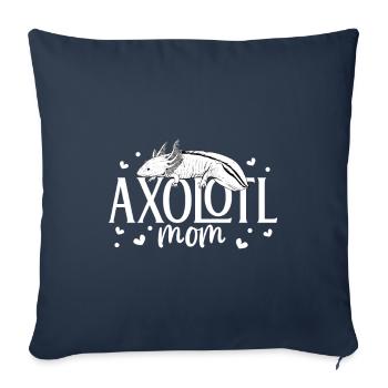Axolotl Propriétaire - Axolotl Mama - Housse de coussin décorative 45 x 45 cm - bleu marine - Devant