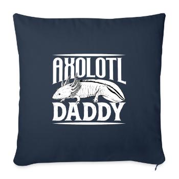 Axolotl Propriétaire - Axolotl Papa - Housse de coussin décorative 45 x 45 cm - bleu marine - Devant