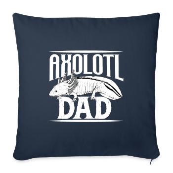 Axolotl Propriétaire - Axolotl Papa - Housse de coussin décorative 45 x 45 cm - bleu marine - Devant