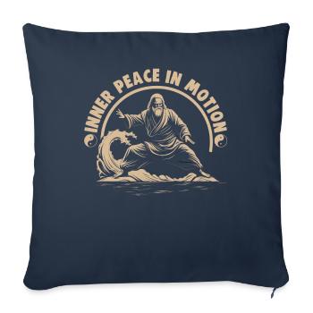 Tai Chi Design Inner Peace in Motion Taijiquan - Sofa pillowcase 17,3'' x 17,3'' (45 x 45 cm) - navy - Front