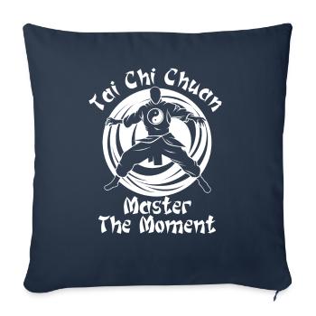Tai Chi Chuan Master the Moment Taijiquan - Sofa pillowcase 17,3'' x 17,3'' (45 x 45 cm) - navy - Front