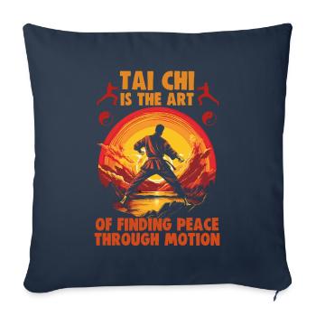 Tai Chi is the art of finding peace Taijiquan - Sofa pillowcase 17,3'' x 17,3'' (45 x 45 cm) - navy - Front