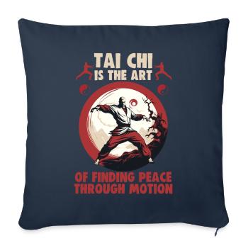 Tai Chi is the art of finding peace Taijiquan - Sofa pillowcase 17,3'' x 17,3'' (45 x 45 cm) - navy - Front